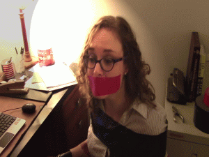 Taught with Tape Bondage!